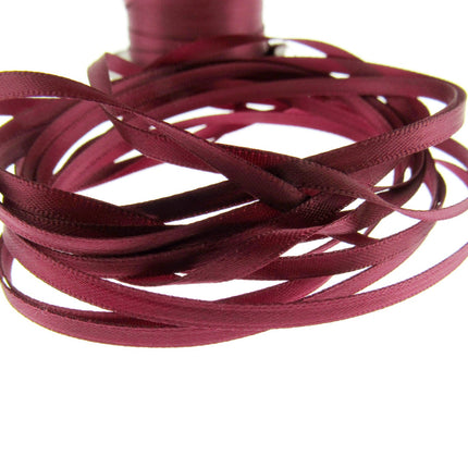 Thin Satin Ribbon - 10 Meter Lengths - Big Colour Range -3mm Double Faced Ribbon - ThreadandTrimmings