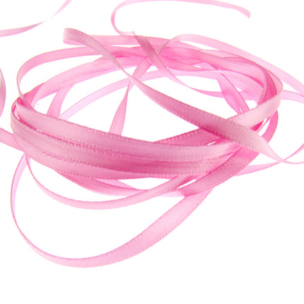 Thin Satin Ribbon - 10 Meter Lengths - Big Colour Range -3mm Double Faced Ribbon - ThreadandTrimmings