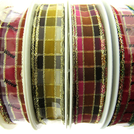 Wired Regal Plaid Ribbon - ThreadandTrimmings