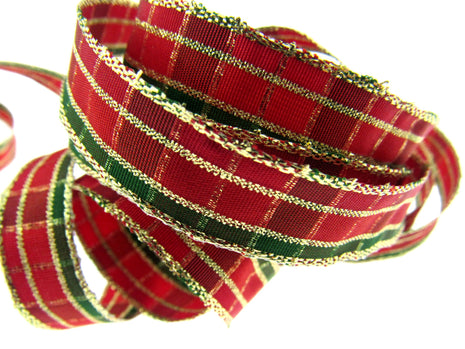 Wired Regal Plaid Ribbon - ThreadandTrimmings