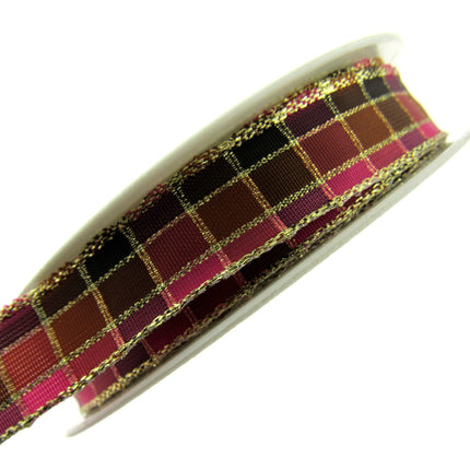 Wired Regal Plaid Ribbon - ThreadandTrimmings