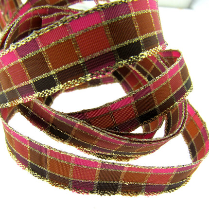 Wired Regal Plaid Ribbon - ThreadandTrimmings