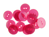 Round Fish Eye Buttons - 200 x Buttons - Cerise Size 30 - 19mm - 3/4" Clearance