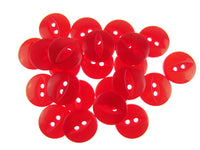 Round Fisheye Buttons - 162 x Bright Red Buttons - Size 22 14mm 9/16" Clearance