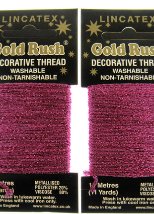 Decorative Metallic Glitter Embroidery Thread - 2 x 10m Packs (20m) - Lincatex