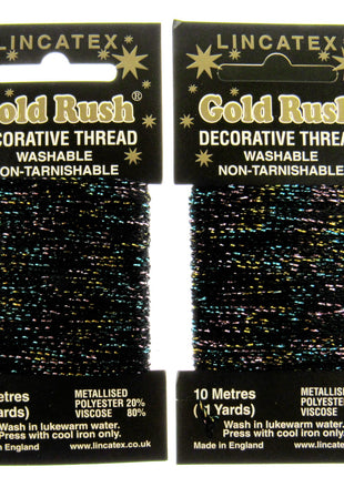 Decorative Metallic Glitter Embroidery Thread - 2 x 10m Packs (20m) - Lincatex