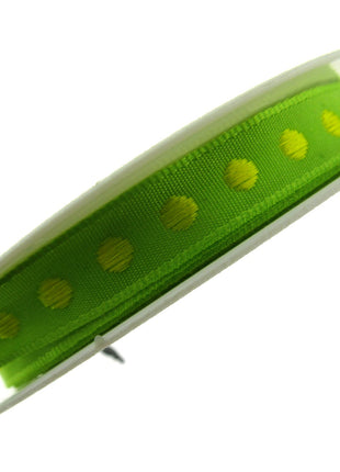 Bright Funky Narrow Ribbon with Woven Contrasting Spot - 10mm -5m or 20m Lengths - ThreadandTrimmings
