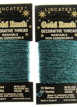 Decorative Metallic Glitter Embroidery Thread - 2 x 10m Packs (20m) - Lincatex
