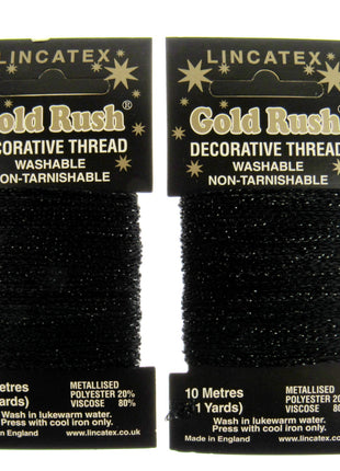 Decorative Metallic Glitter Embroidery Thread - 2 x 10m Packs (20m) - Lincatex