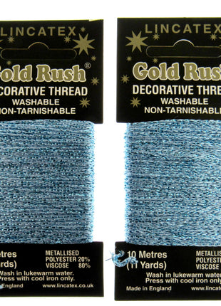 Decorative Metallic Glitter Embroidery Thread - 2 x 10m Packs (20m) - Lincatex