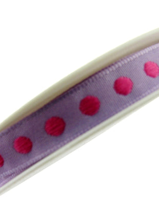Bright Funky Narrow Ribbon with Woven Contrasting Spot - 10mm -5m or 20m Lengths - ThreadandTrimmings
