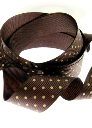 Polka Dot Grosgrain Ribbon Spotty Ribbon 12 Great Colours 22mm Wide 53759 - ThreadandTrimmings