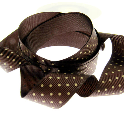 Polka Dot Grosgrain Ribbon Spotty Ribbon 12 Great Colours 22mm Wide 53759 - ThreadandTrimmings