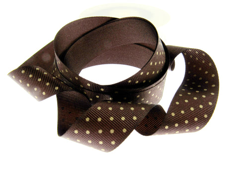 Polka Dot Grosgrain Ribbon Spotty Ribbon 12 Great Colours 22mm Wide 53759 - ThreadandTrimmings