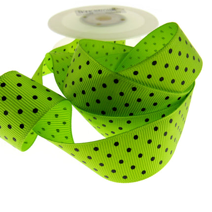 Polka Dot Grosgrain Ribbon Spotty Ribbon 12 Great Colours 22mm Wide 53759 - ThreadandTrimmings
