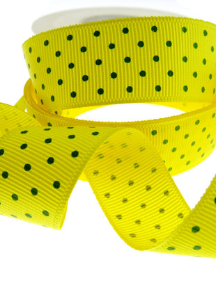 Polka Dot Grosgrain Ribbon Spotty Ribbon 12 Great Colours 22mm Wide 53759 - ThreadandTrimmings