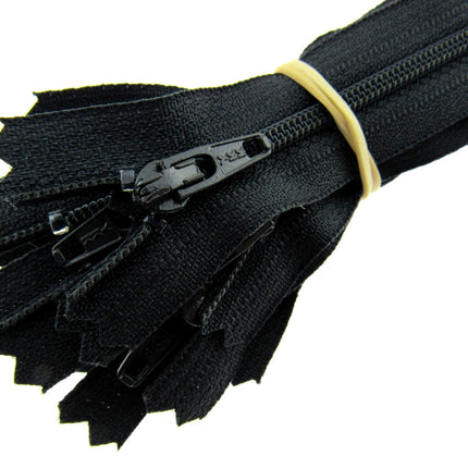 YKK Nylon Zips Closed End Autolock Zips 12", 14" & 16" Choose From 32 Colours - ThreadandTrimmings