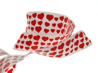 3m x 22mm Valentines Ribbon with Red Hearts
