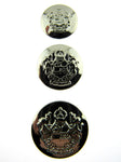 SILVER PLASTIC CRESTED BLAZER BUTTONS - 3 Sizes 15mm 18mm 21mm - With Shank CX23 - ThreadandTrimmings