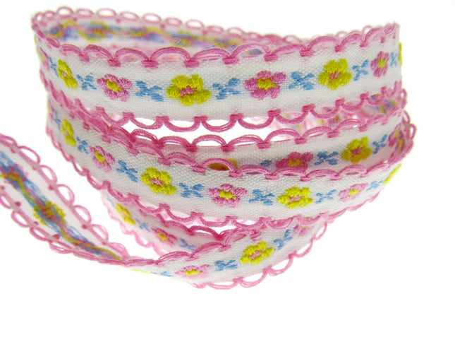 Daisy Ribbon Braid With Picot Edge - 12mm Wide - Pretty, Cute & Elegant