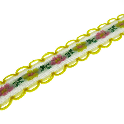 Daisy Ribbon Braid With Picot Edge - 12mm Wide - Pretty, Cute & Elegant