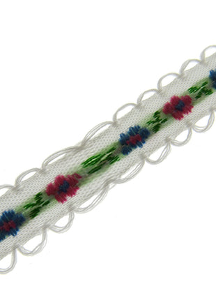 Daisy Ribbon Braid With Picot Edge - 12mm Wide - Pretty, Cute & Elegant