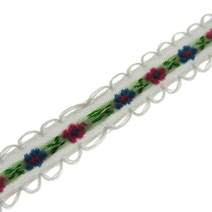 Daisy Ribbon Braid With Picot Edge - 12mm Wide - Pretty, Cute & Elegant
