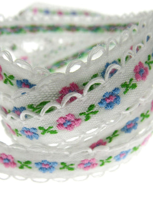 Daisy Ribbon Braid With Picot Edge - 12mm Wide - Pretty, Cute & Elegant