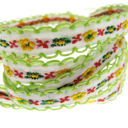 Daisy Ribbon Braid With Picot Edge - 12mm Wide - Pretty, Cute & Elegant