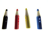 Cute Crayon Pencil Buttons - Choose From 4 Colours - 25mm Long