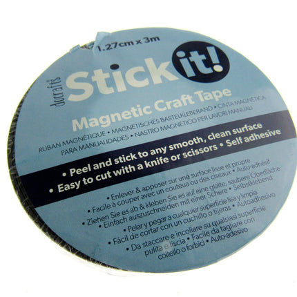 Self Adhesive Magnetic Craft Tape with Sticky Side by Docrafts 3 Meter Reel