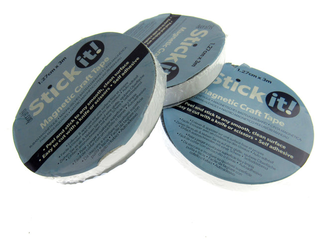 Self Adhesive Magnetic Craft Tape with Sticky Side by Docrafts 3 Meter Reel