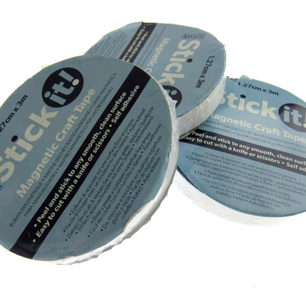 Self Adhesive Magnetic Craft Tape with Sticky Side by Docrafts 3 Meter Reel