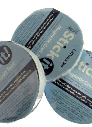 Self Adhesive Magnetic Craft Tape with Sticky Side by Docrafts 3 Meter Reel