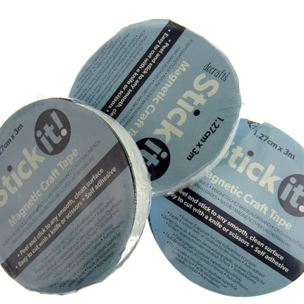 Self Adhesive Magnetic Craft Tape with Sticky Side by Docrafts 3 Meter Reel