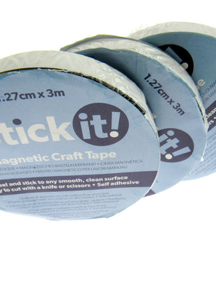 Self Adhesive Magnetic Craft Tape with Sticky Side by Docrafts 3 Meter Reel