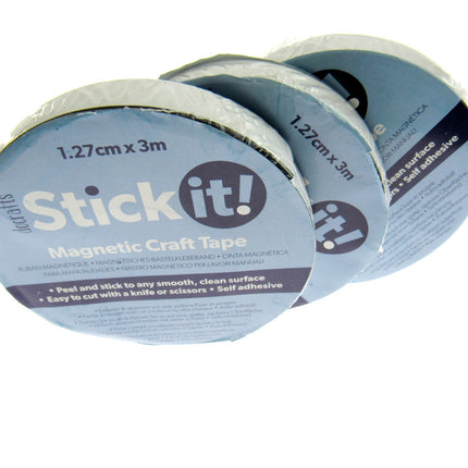 Self Adhesive Magnetic Craft Tape with Sticky Side by Docrafts 3 Meter Reel