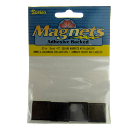 Self Adhesive Magnet Square Craft Magnet 4 Pieces 1.9cm Diameter