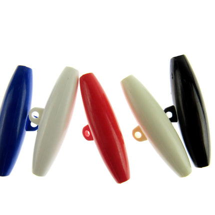 Large Toggle Buttons - 38mm Long - 6 Pack - 6 Colours - Clearance - ThreadandTrimmings