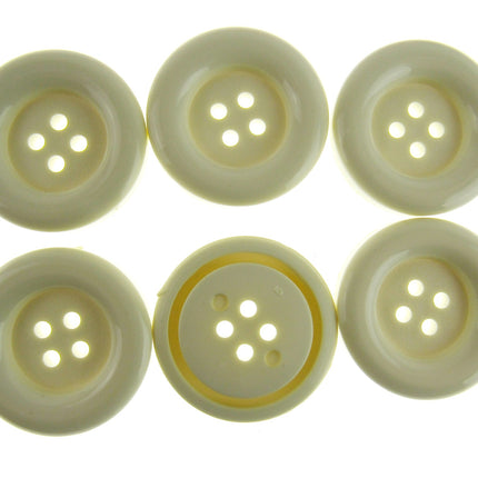 Large Bright Ladies Coat Buttons Round  4 Hole 28mm 9 Cols CN95 - ThreadandTrimmings