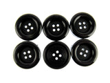 Round Large Ladies Coat Buttons - 28mm - 4 Hole - 9 Cols - CN95