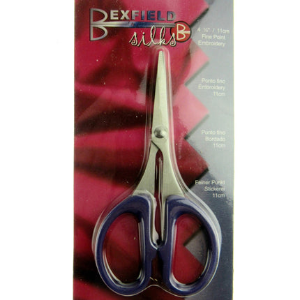 Soft Feel Embroidery Scissors with Fine Point by Bexfield - 4 1/4" - (11cm) M80