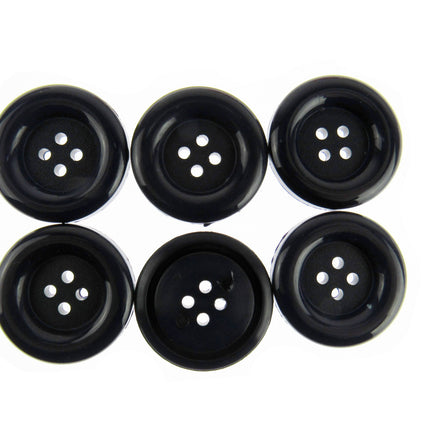 Large Bright Ladies Coat Buttons Round  4 Hole 28mm 9 Cols CN95 - ThreadandTrimmings