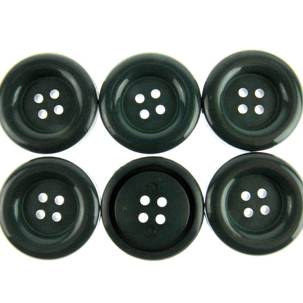 Large Bright Ladies Coat Buttons Round  4 Hole 28mm 9 Cols CN95 - ThreadandTrimmings