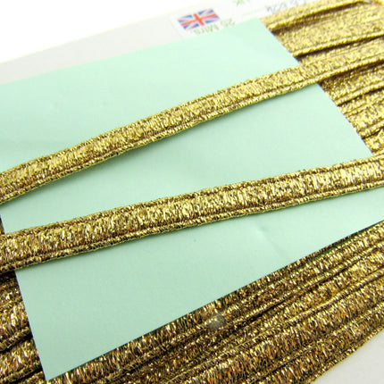 Lurex President Braid Four Colours Available 8mm Wide - ThreadandTrimmings