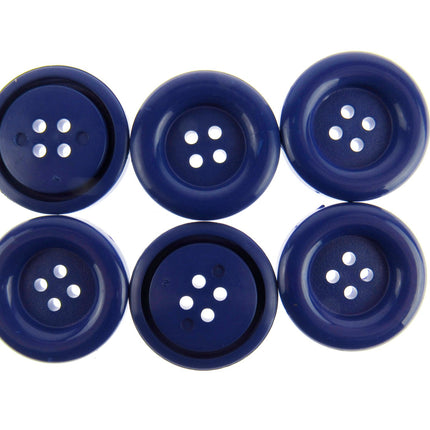 Large Bright Ladies Coat Buttons Round  4 Hole 28mm 9 Cols CN95 - ThreadandTrimmings