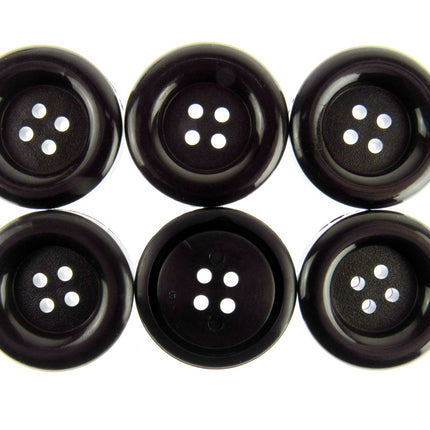 Large Bright Ladies Coat Buttons Round  4 Hole 28mm 9 Cols CN95 - ThreadandTrimmings