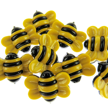 Bumble Bee Buttons Yellow Wing Bee Buttons 25mm Shank Buttons By Wonder Button - ThreadandTrimmings