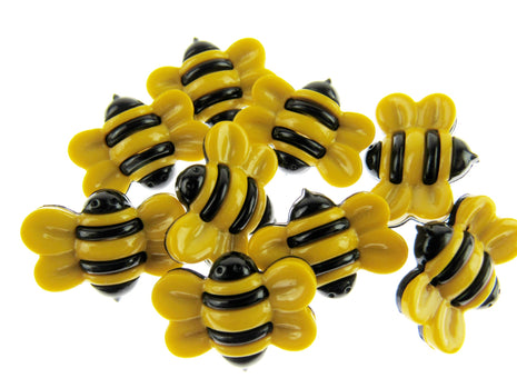Bumble Bee Buttons Yellow Wing Bee Buttons 25mm Shank Buttons By Wonder Button - ThreadandTrimmings