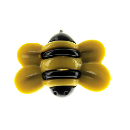 Bumble Bee Buttons Yellow Wing Bee Buttons 25mm Shank Buttons By Wonder Button - ThreadandTrimmings